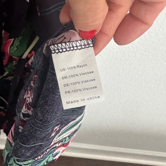 NWT KorMei hi low tropical maxi wrap look dressS - Picture 8 of 11